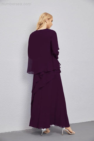 Vestidos de madre de la novia con cárdigan ligero abierto al frente, vestido formal de fiesta 28081 