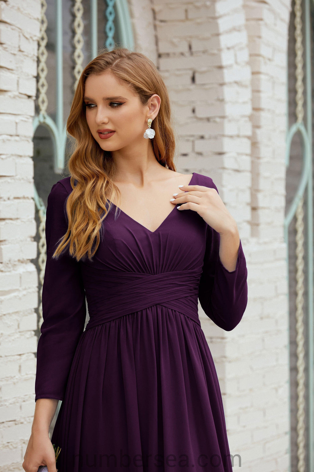 Baoleely Bridesmaid Dress Chiffon Formal Party Dress Evening Dress 28016