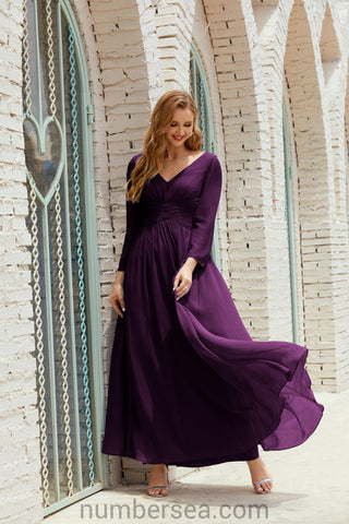 Baoleely Bridesmaid Dress Chiffon Formal Party Dress Evening Dress 28016