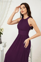 Robe de soirée formelle Baoleely en mousseline de soie, col licou, longue, sans manches, robe de demoiselle d'honneur 2802 