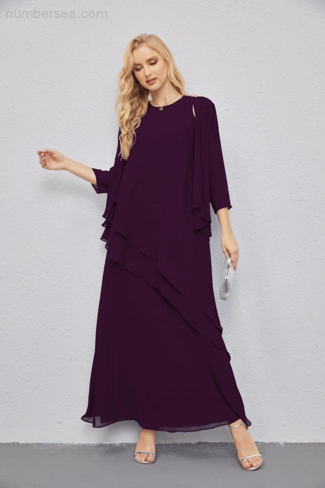 Vestidos de madre de la novia con cárdigan ligero abierto al frente, vestido formal de fiesta 28081 
