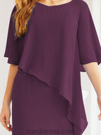 Vestido largo de fiesta formal Sunderly para la madre de la novia con capa de volantes SY28026