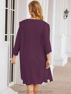 Vestidos de la madre de la novia de Sunderly, vestido de graduación, vestido plisado informal SY28065