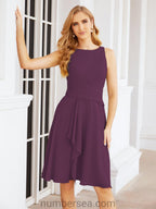 Vestidos de la madre de la novia de Sunderly, vestido de graduación, vestido plisado informal SY28065