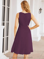Vestidos de la madre de la novia de Sunderly, vestido de graduación, vestido plisado informal SY28065