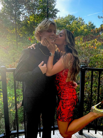 Red Sequins Homecoming Dress Red Party Dress Y2243