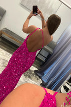 Green Sequins Mermaid Long Prom Dress