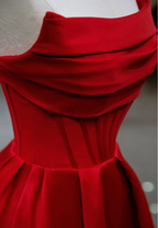 Elegante vestido de noche de satén con cuello plano, espalda descubierta, plisado, largo hasta el suelo, corte en A, modelo Y6331