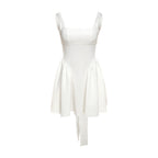 Summer Women Sexy Backless Lace up Bow Evening Dress – Elegant and Stylish