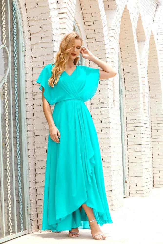 Vestido Baoleely para la madre de la novia, talla grande, escote en V, largo hasta el suelo, formal, para invitada de boda 28020