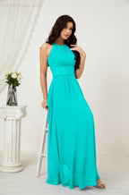 Robe de soirée formelle Baoleely en mousseline de soie, col licou, longue, sans manches, robe de demoiselle d'honneur 2802 