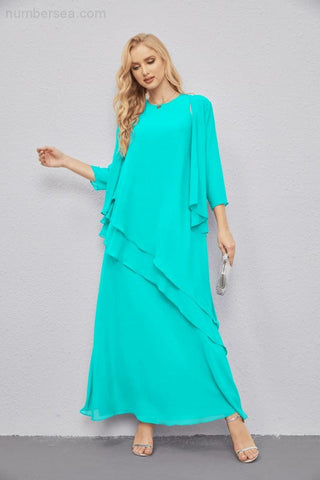 Vestidos de madre de la novia con cárdigan ligero abierto al frente, vestido formal de fiesta 28081 