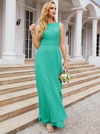 Baoleely Bridesmaid Dresses for Wedding Ruffles Long Formal Prom Gowns 28039