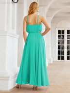 Baoleely  Halter Long Bridesmaid Dresses Formal A line Juniors Dress 28029