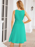 Vestidos de la madre de la novia de Sunderly, vestido de graduación, vestido plisado informal SY28065