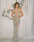 Sexy Strapless Bandage Prom Dress with Diamond Details