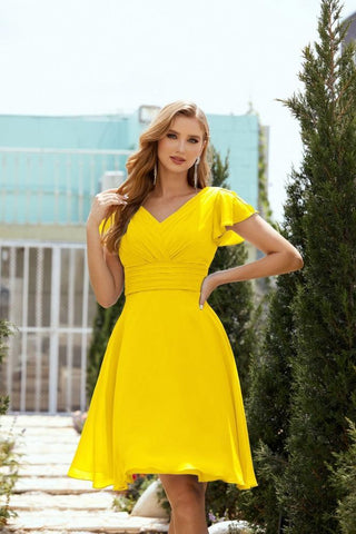 Vestidos de fiesta hasta la rodilla, vestido formal de cóctel para graduación 28013 