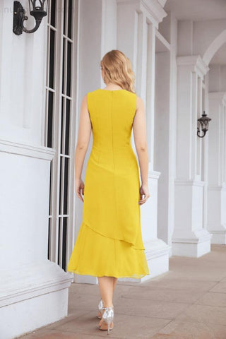 Vestido de fiesta formal de dos piezas corte A para la madre de la novia Sunderly SY28072