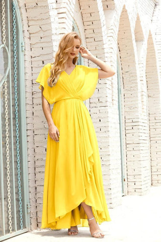 Vestido Baoleely para la madre de la novia, talla grande, escote en V, largo hasta el suelo, formal, para invitada de boda 28020