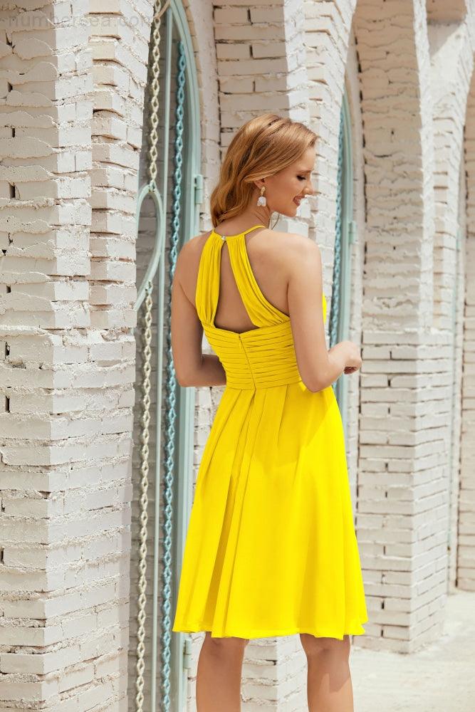 Vestidos de fiesta sin mangas, vestido formal de cóctel para graduación 28014 