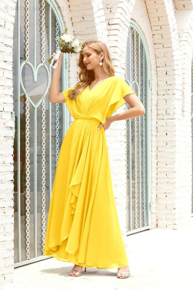 Vestido Baoleely para la madre de la novia, talla grande, escote en V, largo hasta el suelo, formal, para invitada de boda 28020
