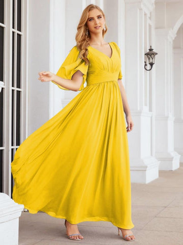 Vestidos de dama de honor para mujer, vestido largo de fiesta para boda o graduación 28068