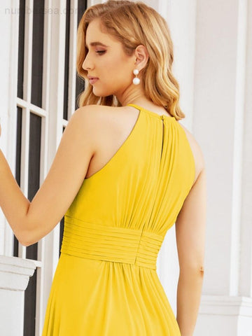 Vestidos de dama de honor Baoleely con escote tipo ojo de cerradura, sin mangas, para fiestas formales de noche y graduación 28043