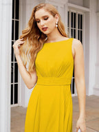 Baoleely Bridesmaid Dresses for Wedding Ruffles Long Formal Prom Gowns 28039