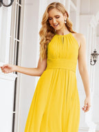 Baoleely Keyhole Bridesmaid Dresses Sleeveless Formal Evening Party Prom Gowns 28043