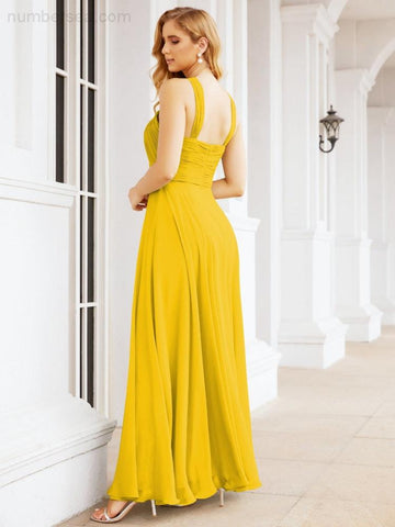 Baoleely Crisscross Halter Bridesmaid Dresses for Party Wedding Evening Prom Maxi Ball Gowns 28053