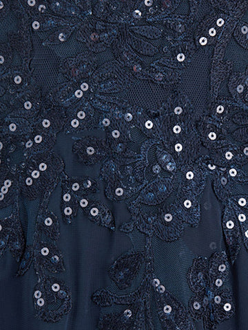 Vestido de novia de corte A, escote en V, largo hasta el suelo, de gasa de encaje con lentejuelas para la madre de la novia