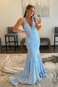 Robe de bal sirène à paillettes
