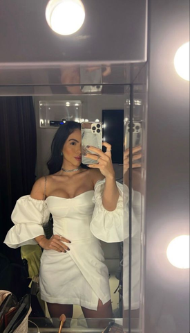 Vestido corto blanco de graduación, vestido de bienvenida, vestidos cortos formales para adolescentes Y2089