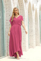 Vestido Baoleely para la madre de la novia, talla grande, escote en V, largo hasta el suelo, formal, para invitada de boda 28020