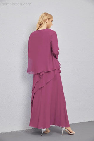 Vestidos de madre de la novia con cárdigan ligero abierto al frente, vestido formal de fiesta 28081 