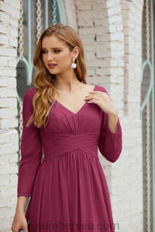 Baoleely Bridesmaid Dress Chiffon Formal Party Dress Evening Dress 28016