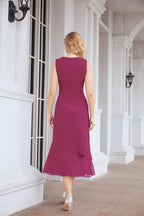 Robe de soirée deux pièces Sunnderly, coupe trapèze, pour la mère de la mariée, référence SY28072