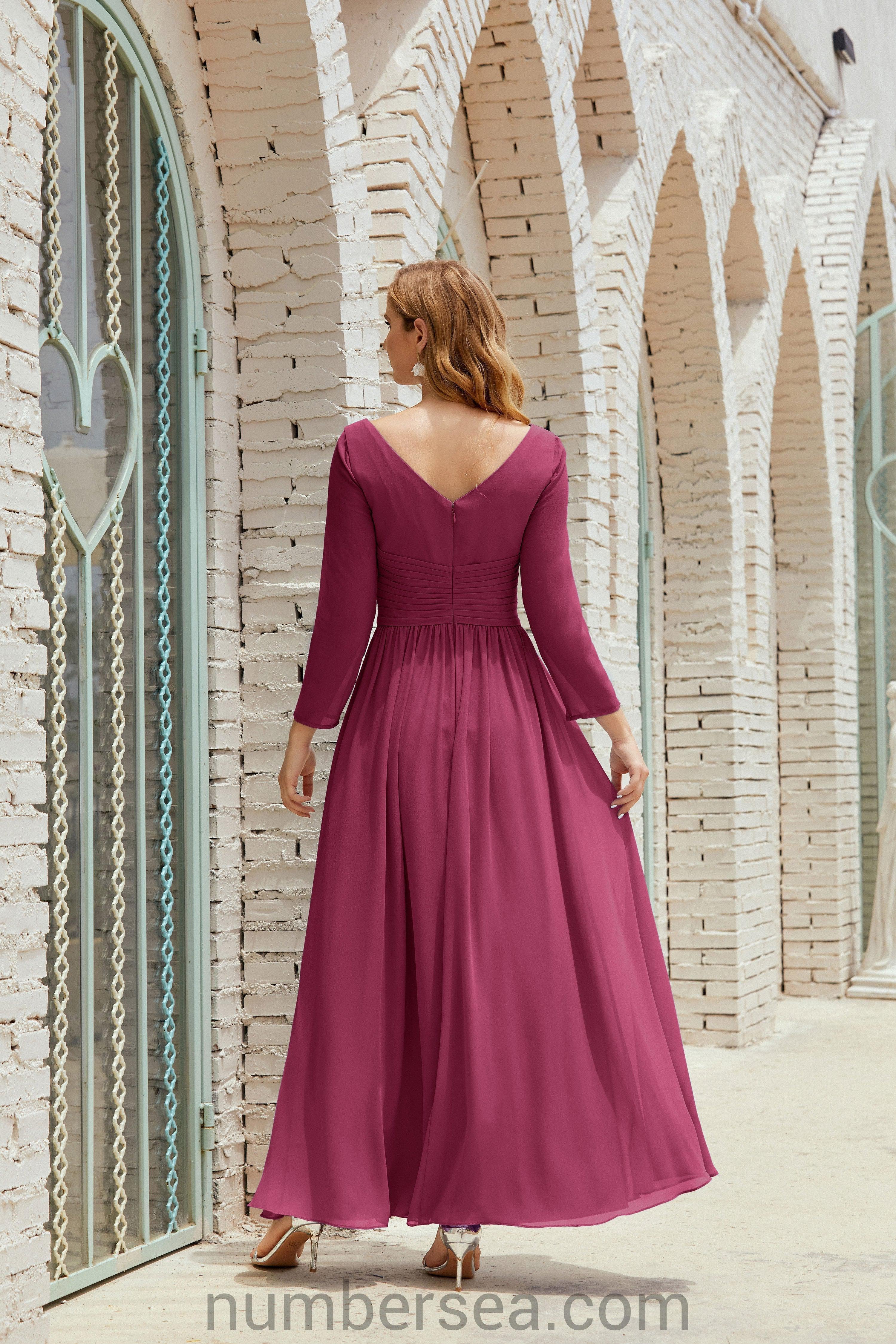 Baoleely Bridesmaid Dress Chiffon Formal Party Dress Evening Dress 28016