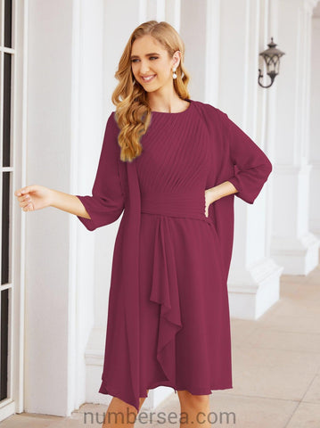 Vestidos de la madre de la novia de Sunderly, vestido de graduación, vestido plisado informal SY28065