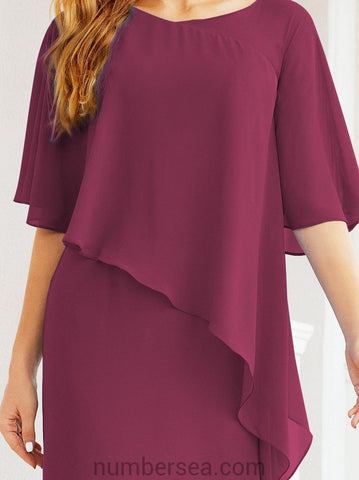 Vestido largo de fiesta formal Sunderly para la madre de la novia con capa de volantes SY28026