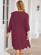 Vestidos de la madre de la novia de Sunderly, vestido de graduación, vestido plisado informal SY28065