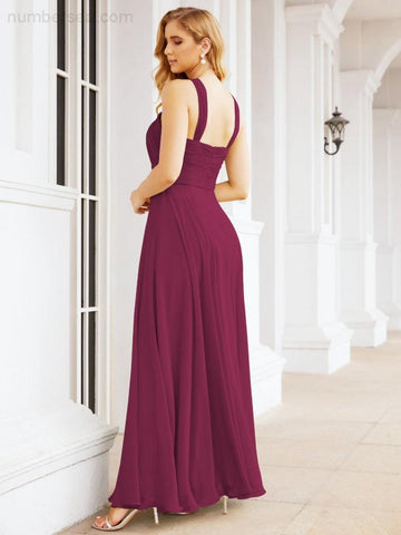 Baoleely Crisscross Halter Bridesmaid Dresses for Party Wedding Evening Prom Maxi Ball Gowns 28053