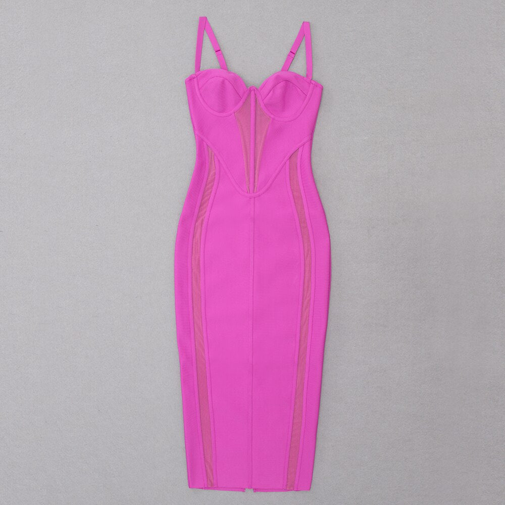 Mesh Patchwork Clothes Club Party Evening Dresses