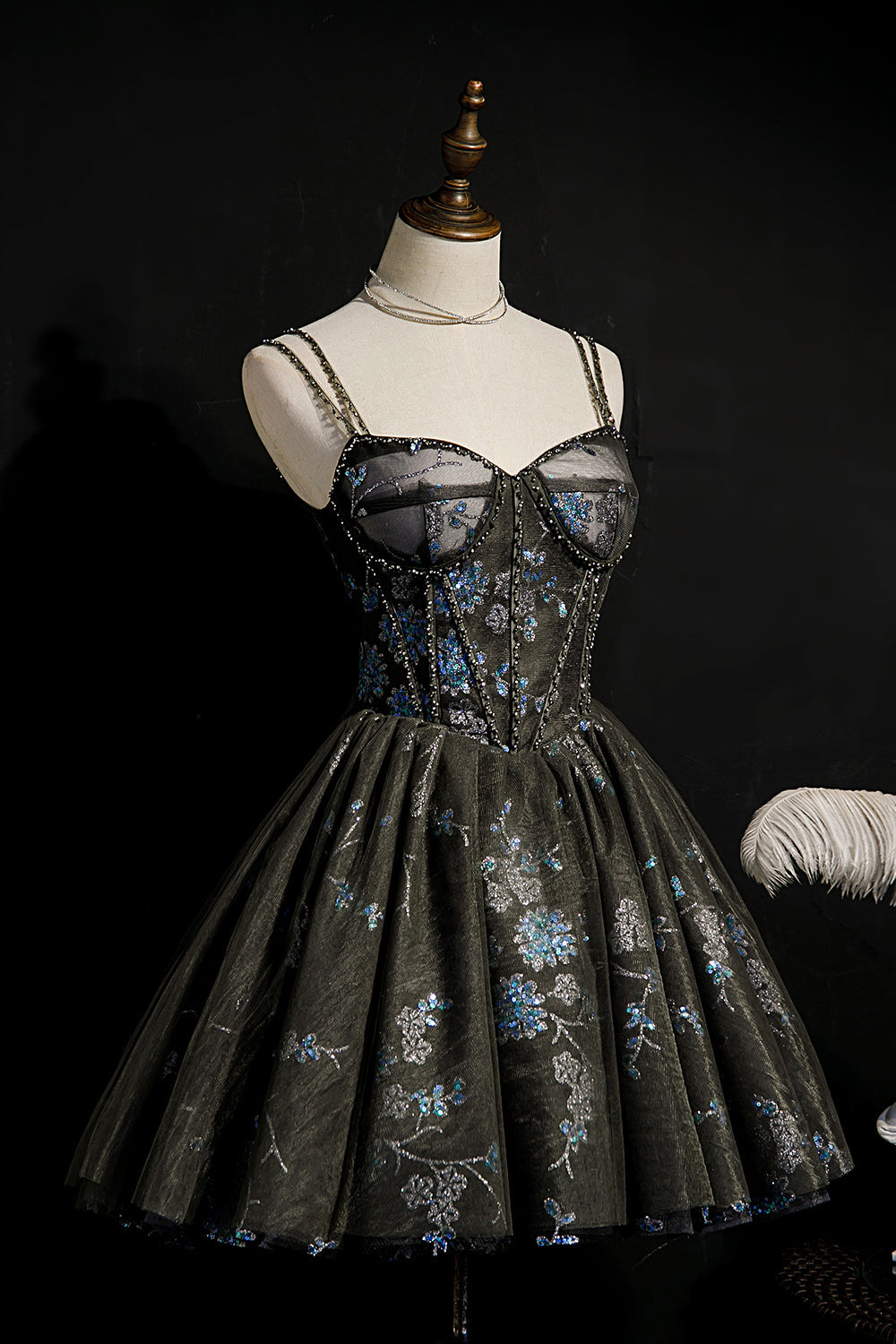 Vestidos de baile de tul con lentejuelas y cordones, corte en A, estilo gala, para fiesta de bienvenida 