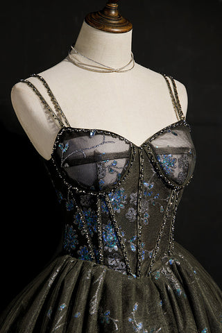 A-Line Sequins Lace Up Ball Gown Tulle Homecoming Dresses