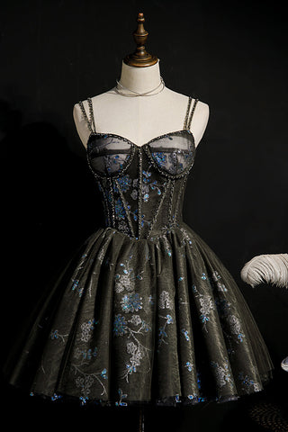 A-Line Sequins Lace Up Ball Gown Tulle Homecoming Dresses