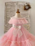 Vestido rosa de tul hasta la rodilla (2003227601) 