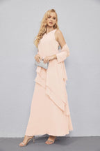 Vestidos de madre de la novia con cárdigan ligero abierto al frente, vestido formal de fiesta 28081 