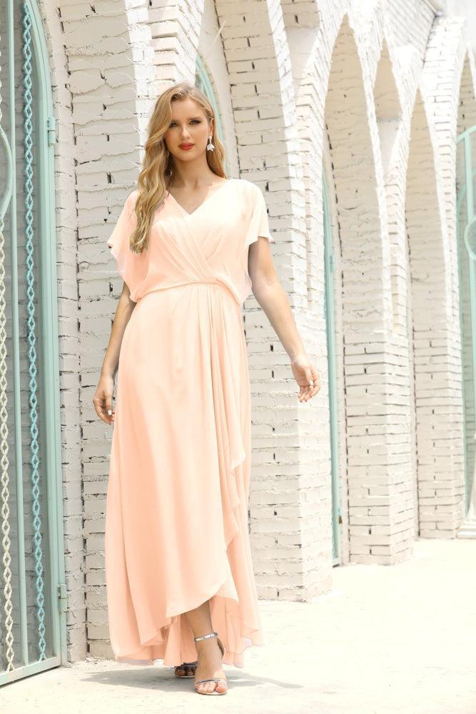 Vestido Baoleely para la madre de la novia, talla grande, escote en V, largo hasta el suelo, formal, para invitada de boda 28020