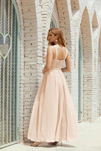 Vestidos de dama de honor con cuello halter, vestido formal de cóctel o de fiesta 28015 
